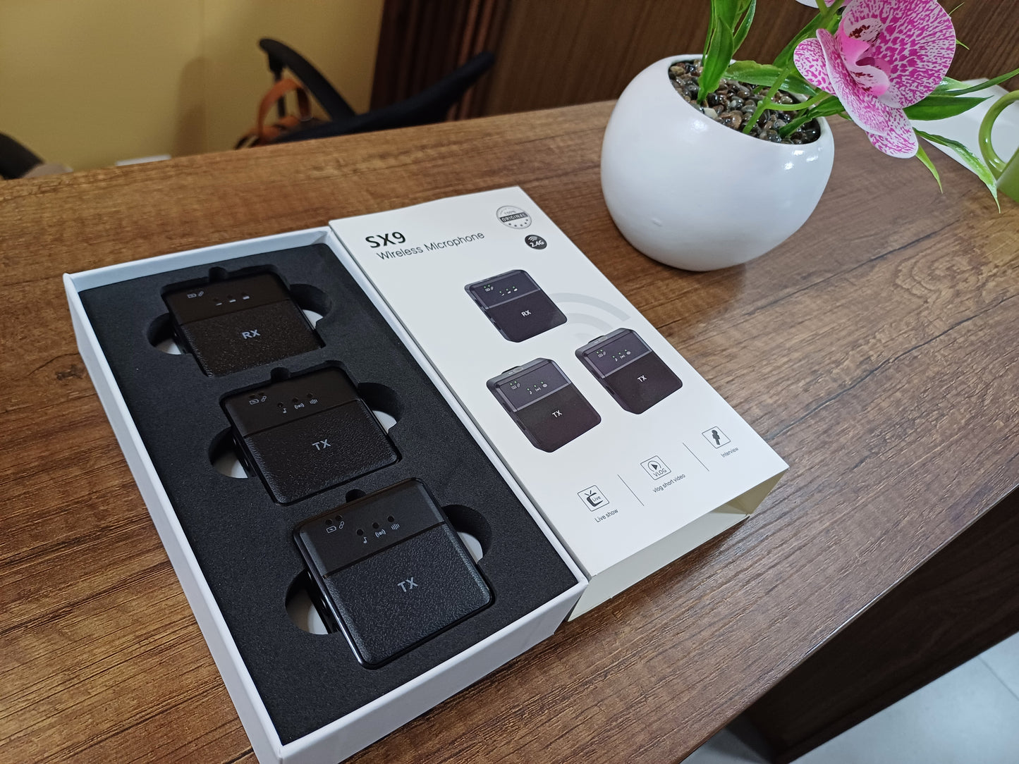 Micrófono Dual Solapa SX9 2 en 1