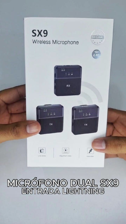 Micrófono Dual Solapa SX9 2 en 1